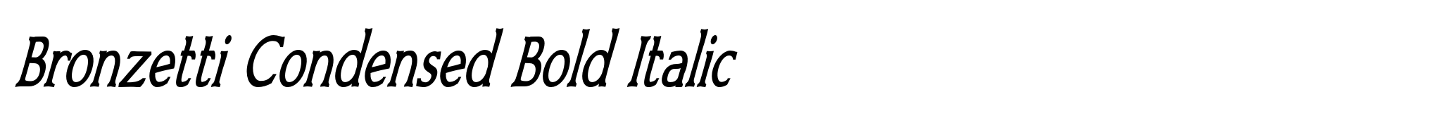Bronzetti Condensed Bold Italic image